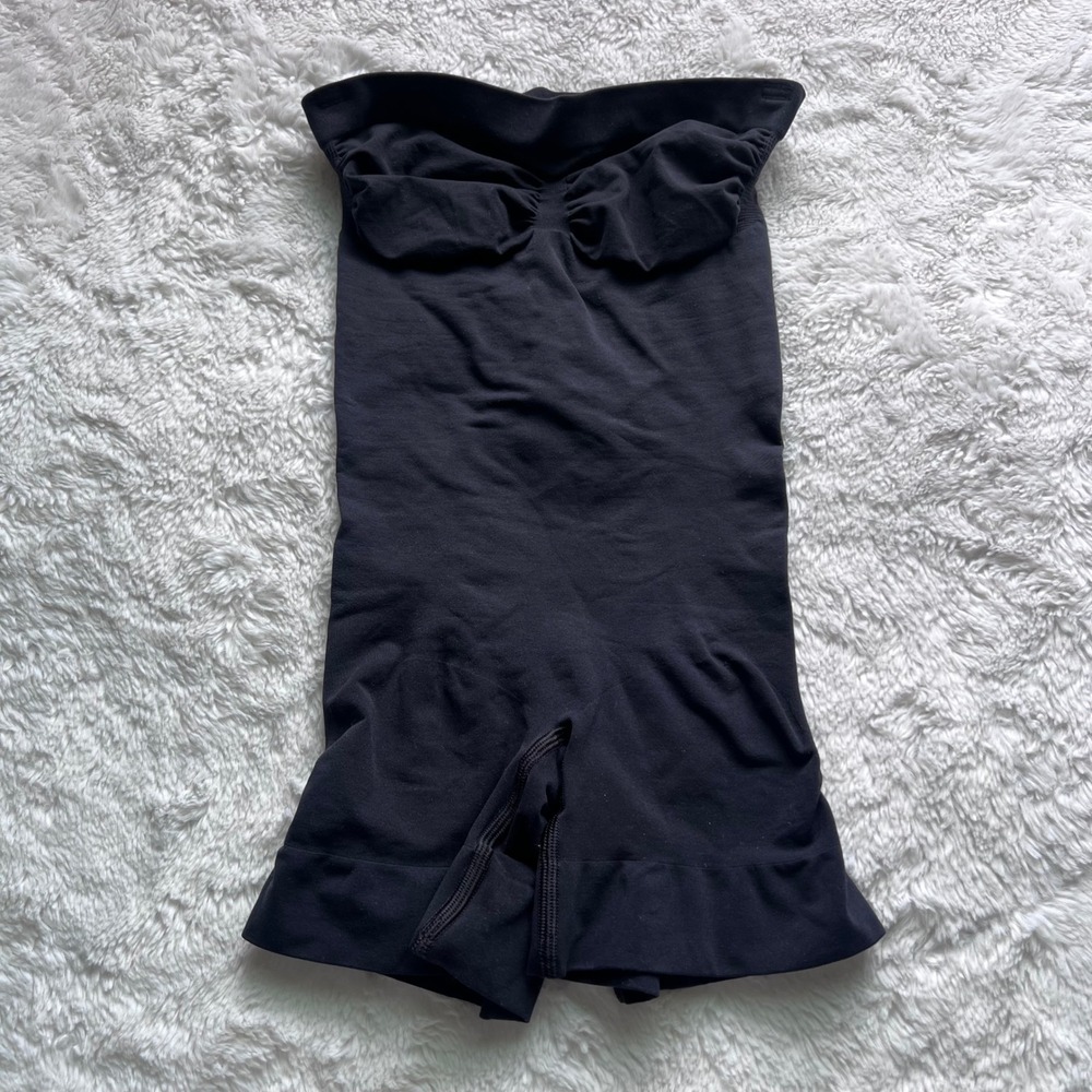 SKIMS Sculpting Mid Thigh Bodysuit Onyx Black XS High Waisted Shapewear NWOT